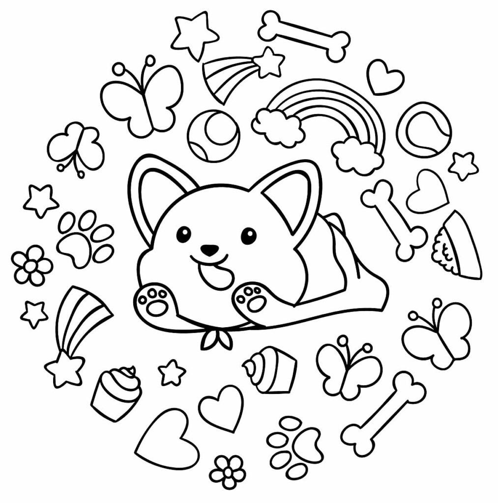 Desenhos Kawaii para colorir - Bora Colorir